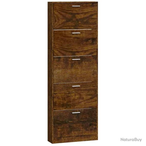 Armoire � chaussures range chaussures rangement meuble entr�e couloir salon 59 x 17 x 169 cm bois d