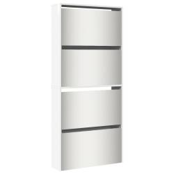 Armoire &agrave; chaussures range chaussures rangement meuble entr&eacute;e couloir salon miroir 4 niveau x brill