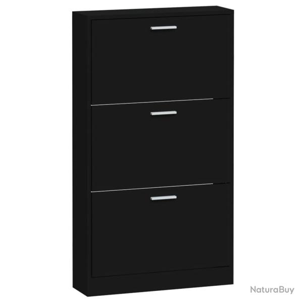 Armoire � chaussures range chaussures rangement meuble entr�e couloir salon 59 x 17 x 108 cm bois d