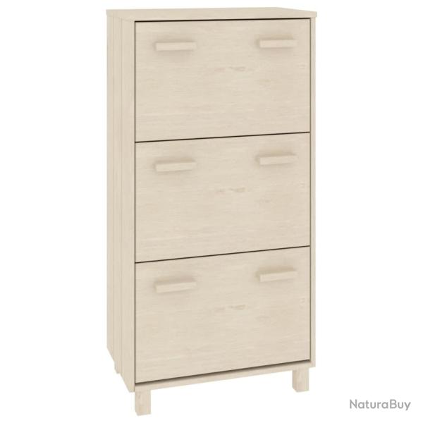 Armoire � chaussures range chaussures rangement meuble entr�e couloir salon 59,5 x 35 x 117 cm Pin