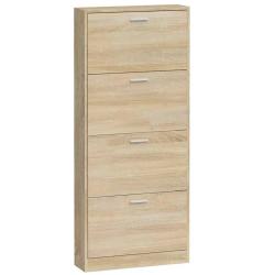 Armoire &agrave; chaussures range chaussures rangement meuble entr&eacute;e couloir salon 59 x 17 x 150 cm bois d