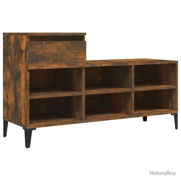 Armoire � chaussures range chaussures rangement meuble entr�e couloir salon 102 x 36 x 60 cm bois d
