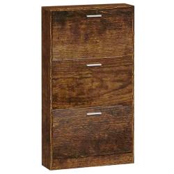 Armoire &agrave; chaussures range chaussures rangement meuble entr&eacute;e couloir salon 59 x 17 x 108 cm bois d
