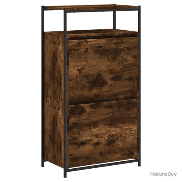 Armoire � chaussures range chaussures rangement meuble entr�e couloir salon 60 x 34 x 112 cm bois d