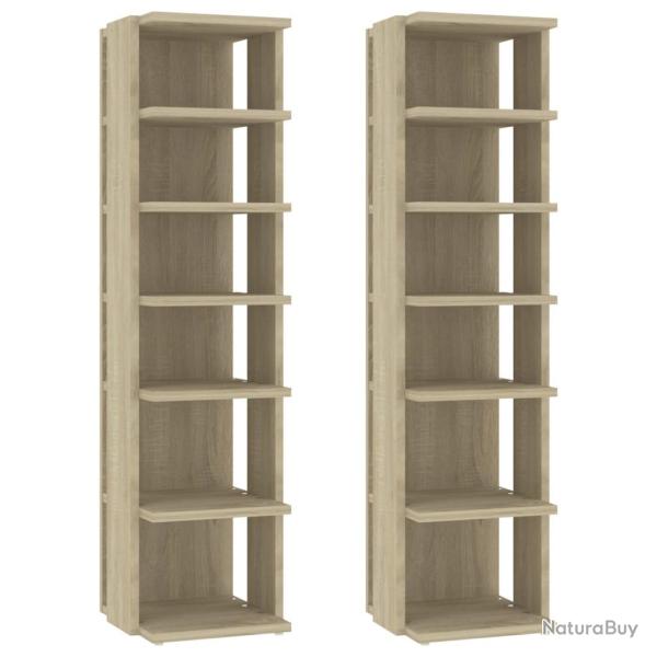 Armoires � chaussures range chaussures rangement meuble entr�e couloir salon lot de 2 sonoma 27,5 x
