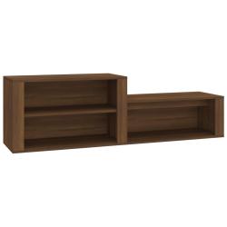 Armoire &agrave; chaussures range chaussures rangement meuble entr&eacute;e couloir salon 150 x 35 x 45 cm bois d
