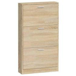 Armoire &agrave; chaussures range chaussures rangement meuble entr&eacute;e couloir salon 59 x 17 x 108 cm bois d