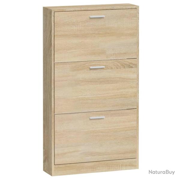 Armoire � chaussures range chaussures rangement meuble entr�e couloir salon 59 x 17 x 108 cm bois d