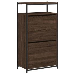 Armoire &agrave; chaussures range chaussures rangement meuble entr&eacute;e couloir salon 60 x 34 x 112 cm bois d