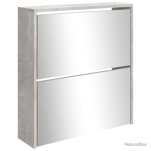 Armoire � chaussures range chaussures rangement meuble entr�e couloir salon et miroir 2 niveau x 63