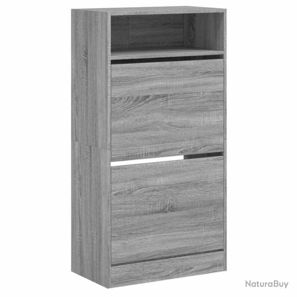 Armoire � chaussures range chaussures rangement meuble entr�e couloir salon sonoma 60 x 34 x 116 cm