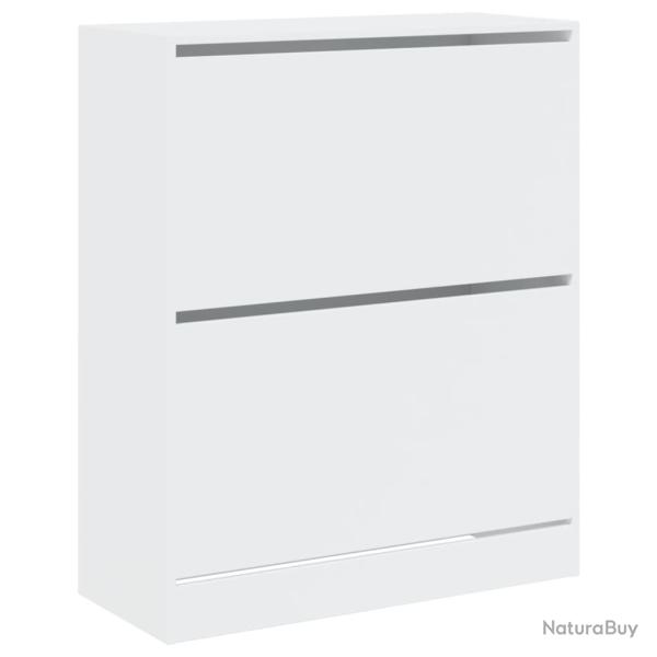 Armoire � chaussures range chaussures rangement meuble entr�e couloir salon 80 x 34 x 96,5 cm bois