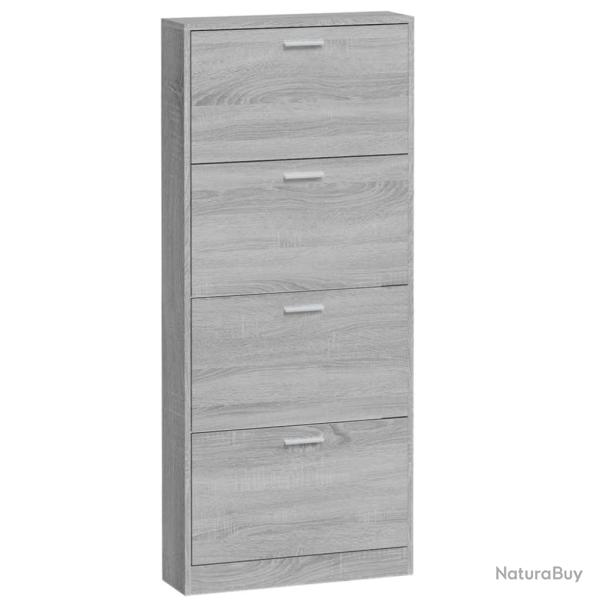 Armoire � chaussures range chaussures rangement meuble entr�e couloir salon sonoma 59 x 17 x 150 cm