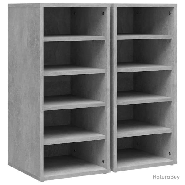 Armoires � chaussures range chaussures rangement meuble entr�e couloir salon lot de 2 bois d'ing�ni