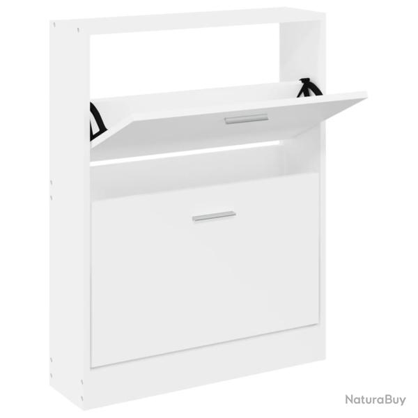 Armoire � chaussures range chaussures rangement meuble entr�e couloir salon 59 x 17 x 81 cm bois d'