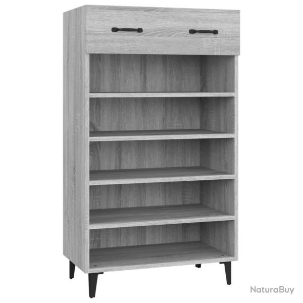 Armoire � chaussures range chaussures rangement meuble entr�e couloir salon sonoma 60 x 35 x 105 cm