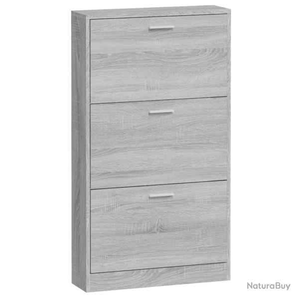 Armoire � chaussures range chaussures rangement meuble entr�e couloir salon sonoma 59 x 17 x 108 cm