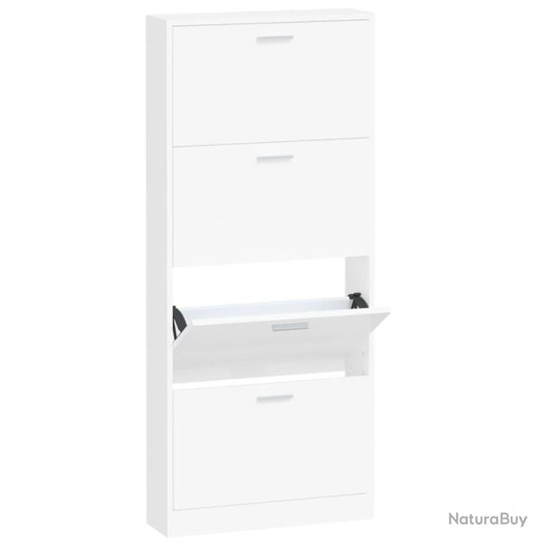 Armoire � chaussures range chaussures rangement meuble entr�e couloir salon 59 x 17 x 150 cm bois d
