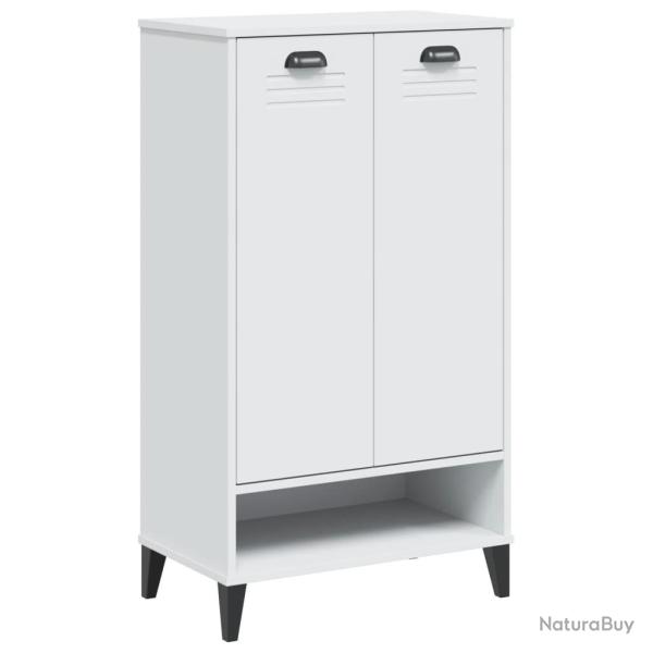 Armoire � chaussures range chaussures rangement meuble entr�e couloir salon bois d'ing�nierie blanc