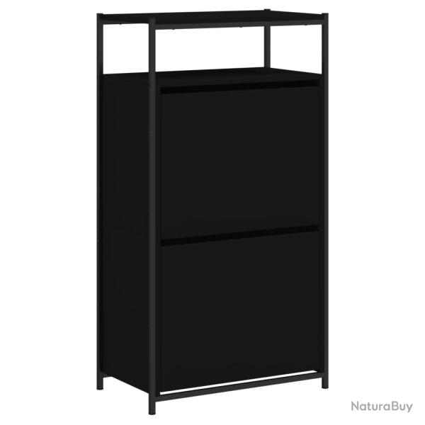 Armoire � chaussures range chaussures rangement meuble entr�e couloir salon 60 x 34 x 112 cm bois d
