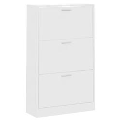 Armoire &agrave; chaussures range chaussures rangement meuble entr&eacute;e couloir salon 63 x 24 x 103 cm bois d