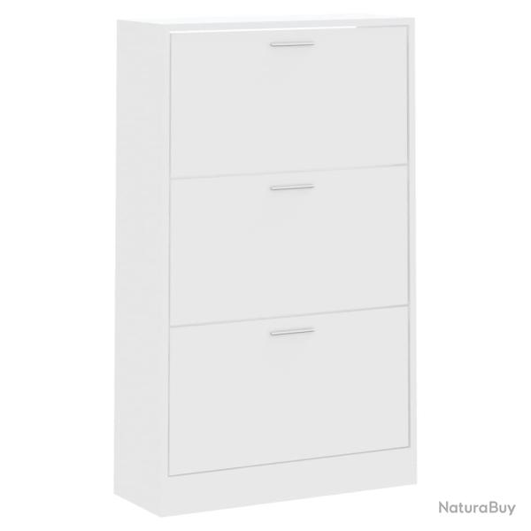 Armoire � chaussures range chaussures rangement meuble entr�e couloir salon 63 x 24 x 103 cm bois d