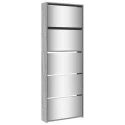 Armoire &agrave; chaussures range chaussures rangement meuble entr&eacute;e couloir salon miroir 5 niveau x sonom