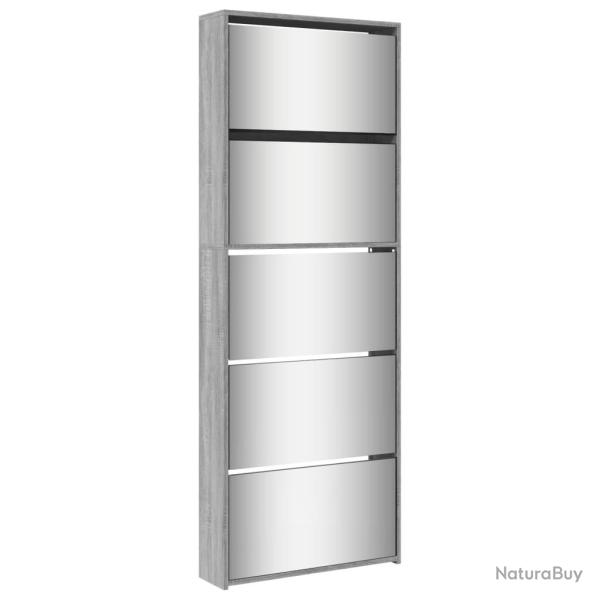 Armoire � chaussures range chaussures rangement meuble entr�e couloir salon miroir 5 niveau x sonom