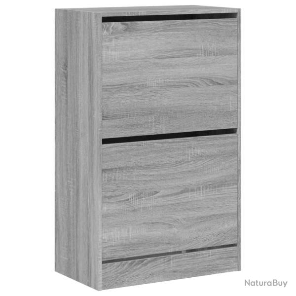 Armoire � chaussures range chaussures rangement meuble entr�e couloir salon sonoma 60 x 34 x 96,5 c