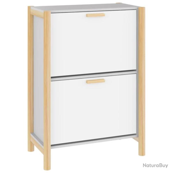 Armoire � chaussures range chaussures rangement meuble entr�e couloir salon 57,5 x 33 x 80 cm bois