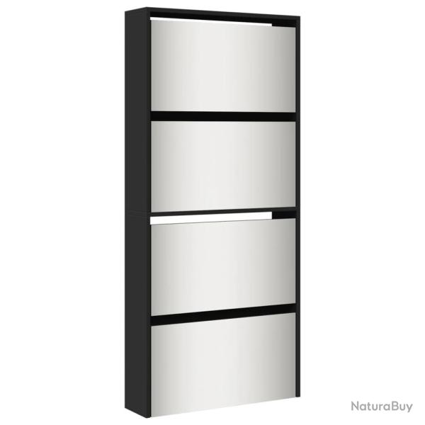 Armoire � chaussures range chaussures rangement meuble entr�e couloir salon avec miroir � 4 niveau