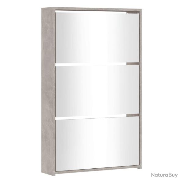 Armoire � chaussures range chaussures rangement meuble entr�e couloir salon miroir 3 niveau x 63 x