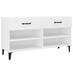 Armoire &agrave; chaussures range chaussures rangement meuble entr&eacute;e couloir salon 102 x 35 x 55 cm bois d