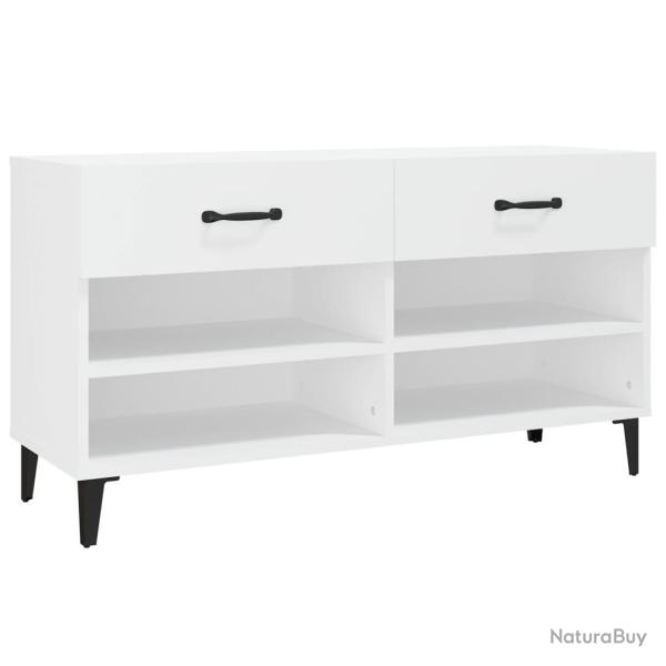 Armoire � chaussures range chaussures rangement meuble entr�e couloir salon 102 x 35 x 55 cm bois d
