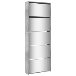 Armoire &agrave; chaussures range chaussures rangement meuble entr&eacute;e couloir salon miroir 5 niveau x 63 x