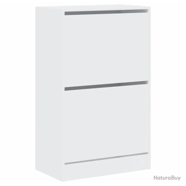 Armoire � chaussures range chaussures rangement meuble entr�e couloir salon 60 x 34 x 96,5 cm bois
