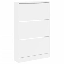 Armoire &agrave; chaussures range chaussures rangement meuble entr&eacute;e couloir salon 80 x 21 x 125,5 cm bois