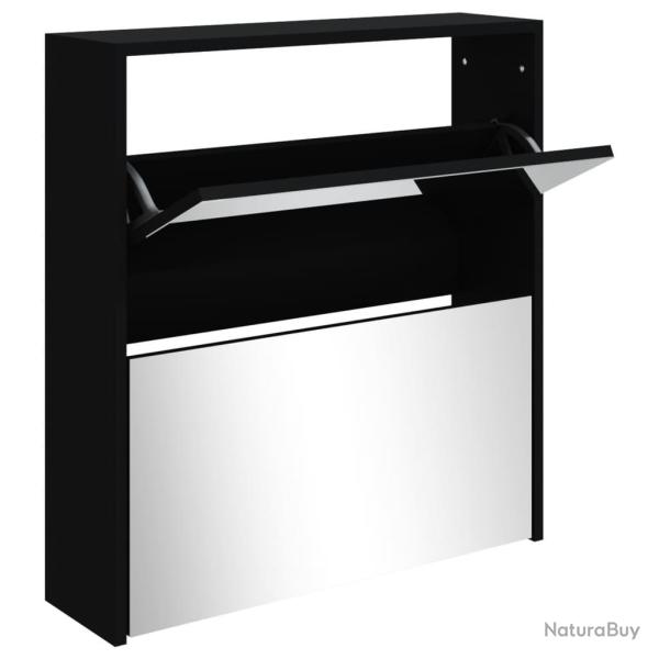 Armoire � chaussures range chaussures rangement meuble entr�e couloir salon avec miroir � 2 niveau