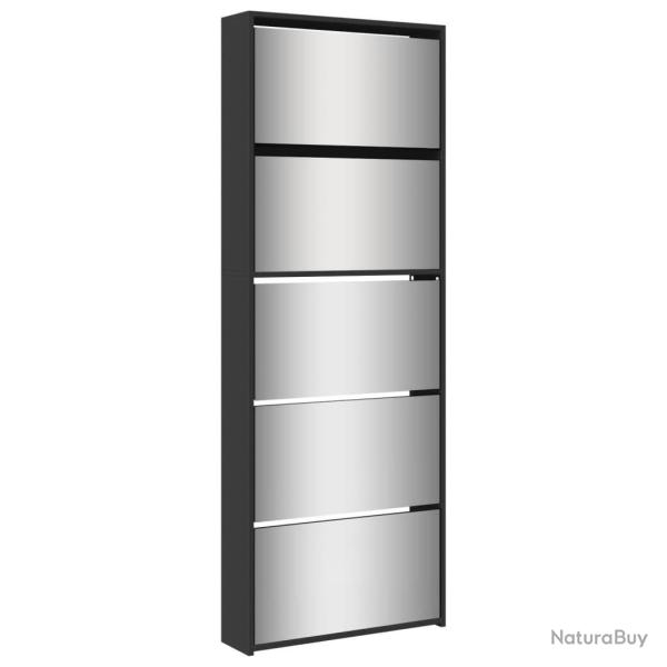 Armoire � chaussures range chaussures rangement meuble entr�e couloir salon avec miroir 5 niveau x