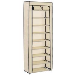 Armoire &agrave; chaussures range chaussures rangement meuble entr&eacute;e couloir salon avec housse 57 x 29 x 1