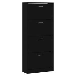Armoire &agrave; chaussures range chaussures rangement meuble entr&eacute;e couloir salon 63 x 24 x 147 cm bois d