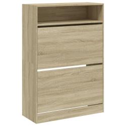 Armoire &agrave; chaussures range chaussures rangement meuble entr&eacute;e couloir salon 2 tiroirs rabattables s