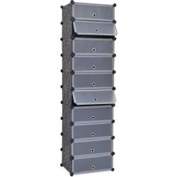 Armoire &agrave; chaussures range chaussures rangement meuble entr&eacute;e couloir salon avec 10 compartiments N