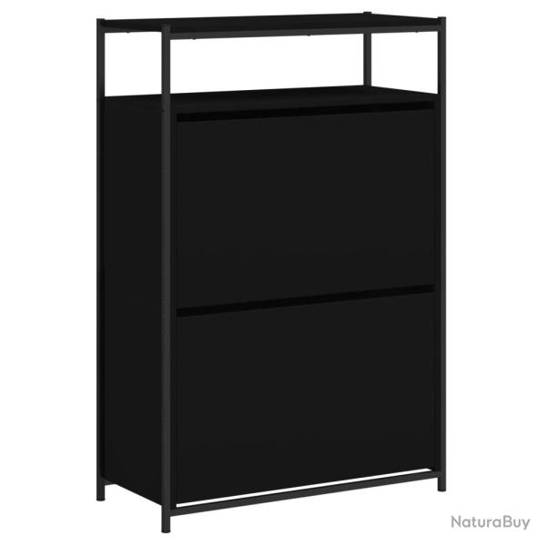 Armoire � chaussures range chaussures rangement meuble entr�e couloir salon 75 x 34 x 112 cm bois d