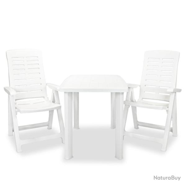 Mobilier de bistro 3 pi�ces plastique blanc 02_0014543
