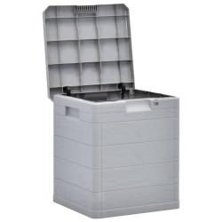 Coffre bo&icirc;te meuble de jardin rangement 90 litres gris clair 02_0013049