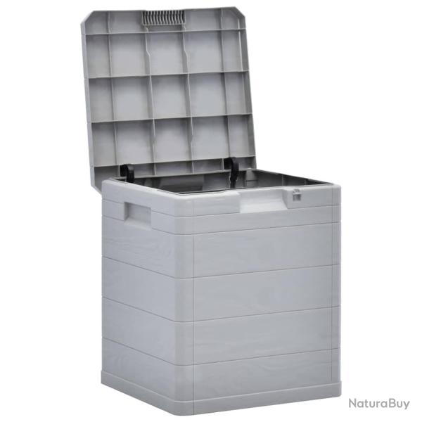 Coffre bo�te meuble de jardin rangement 90 litres gris clair 02_0013049