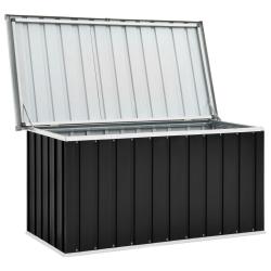 Coffre bo&icirc;te meuble de jardin rangement anthracite 129 x 67 x 65 cm 02_0013060