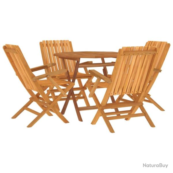 Ensemble � d�ner salon de jardin meuble d'ext�rieur 5 pi�ces bois de teck massif 02_0014304