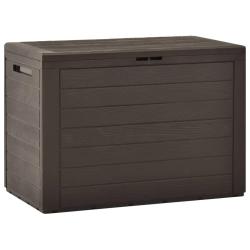 Coffre bo&icirc;te meuble de jardin rangement 78 x 44 x 55 cm marron 02_0013100